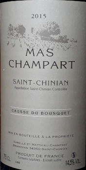 Mas Champart Causse du Bousquet 2015.jpg
