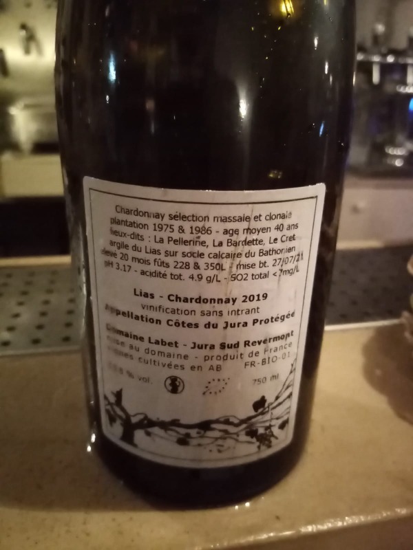 Domaine Labet Cotes du Jura 'En Chalasse' Chardonnay, France